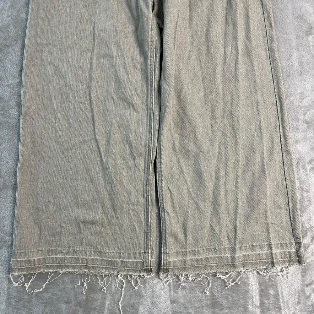 NWT Sincerely Jules Womens 9/29 Wide Leg Denim Pants Gray Green High Rise Boho - Picture 3 of 12